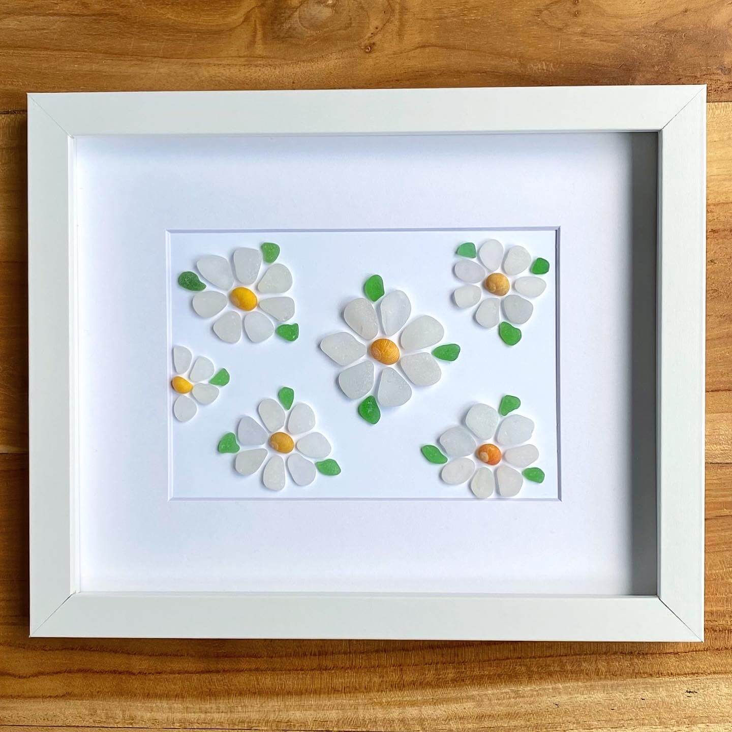 daisy collage sea glass