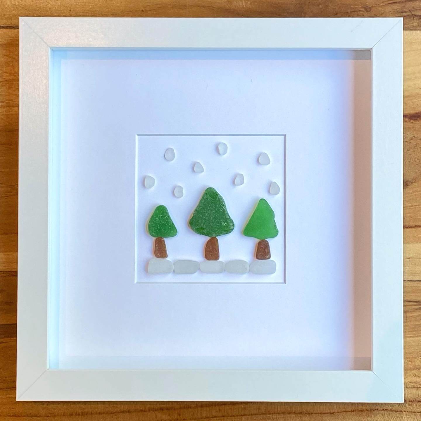 forest sea glass artwork collage