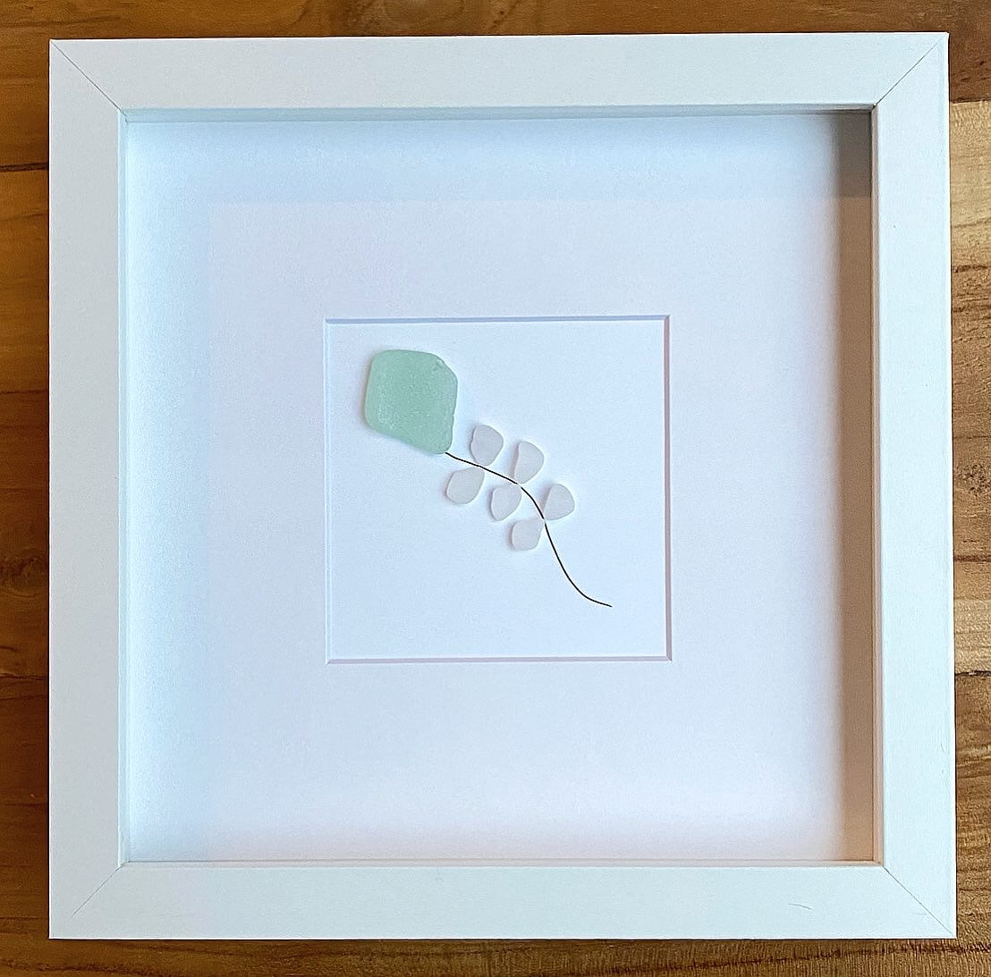 kite sea glass framed art decor