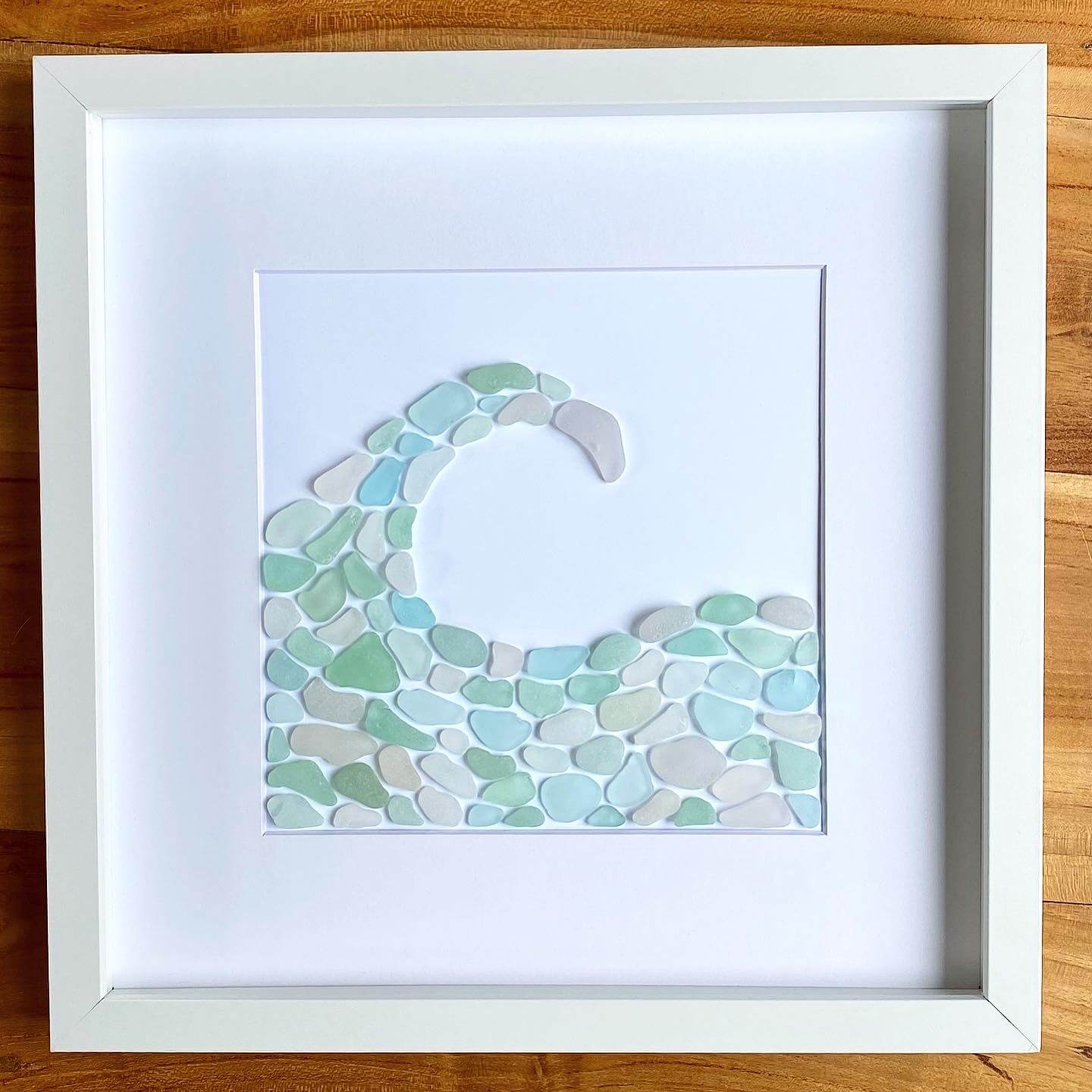 ocean wave beach sea glass decor