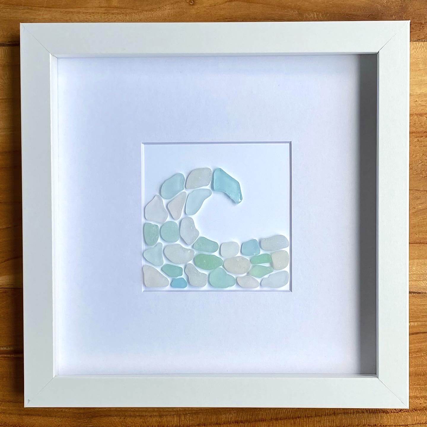 tiny ocean wave sea glass artwork