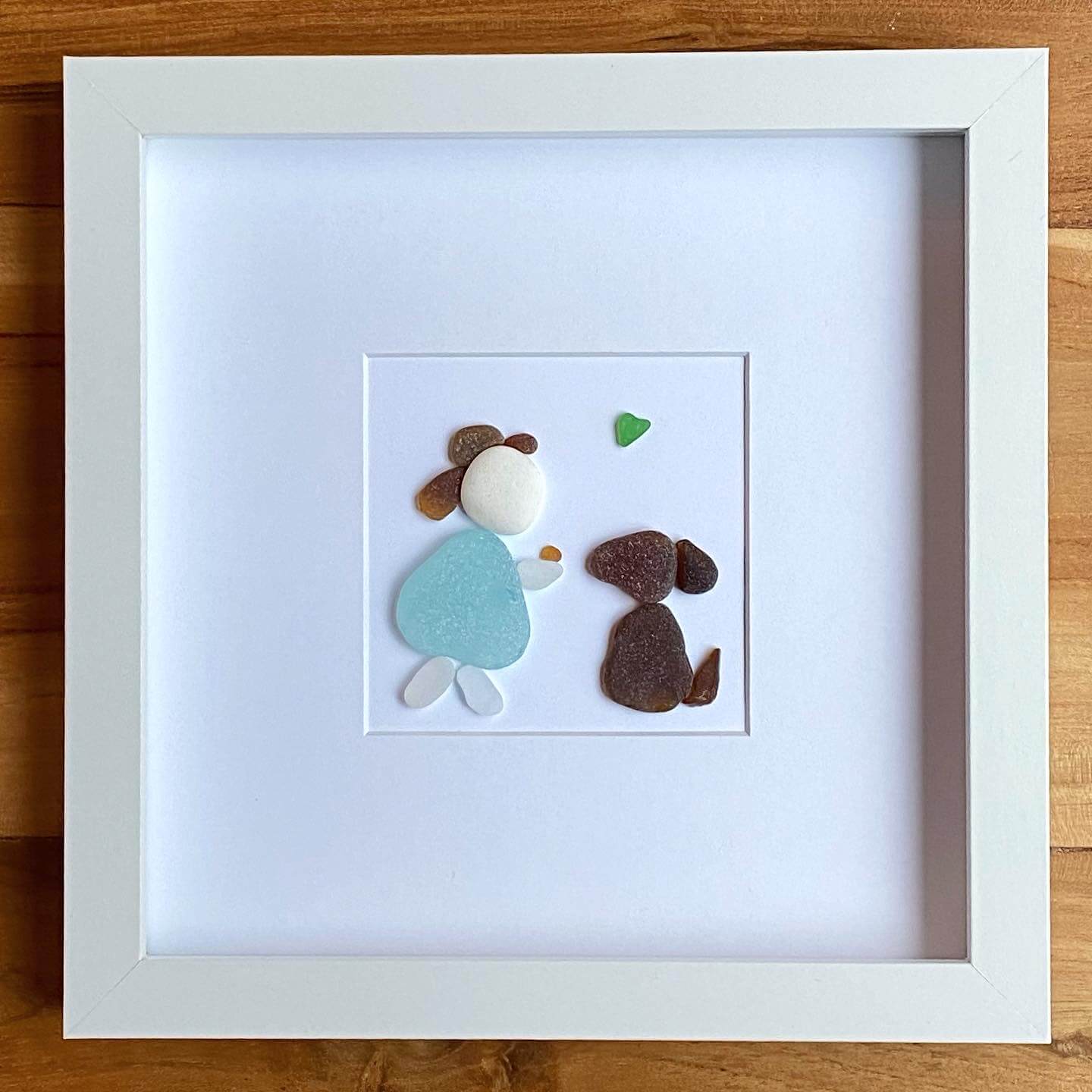 puppy love sea glass decor