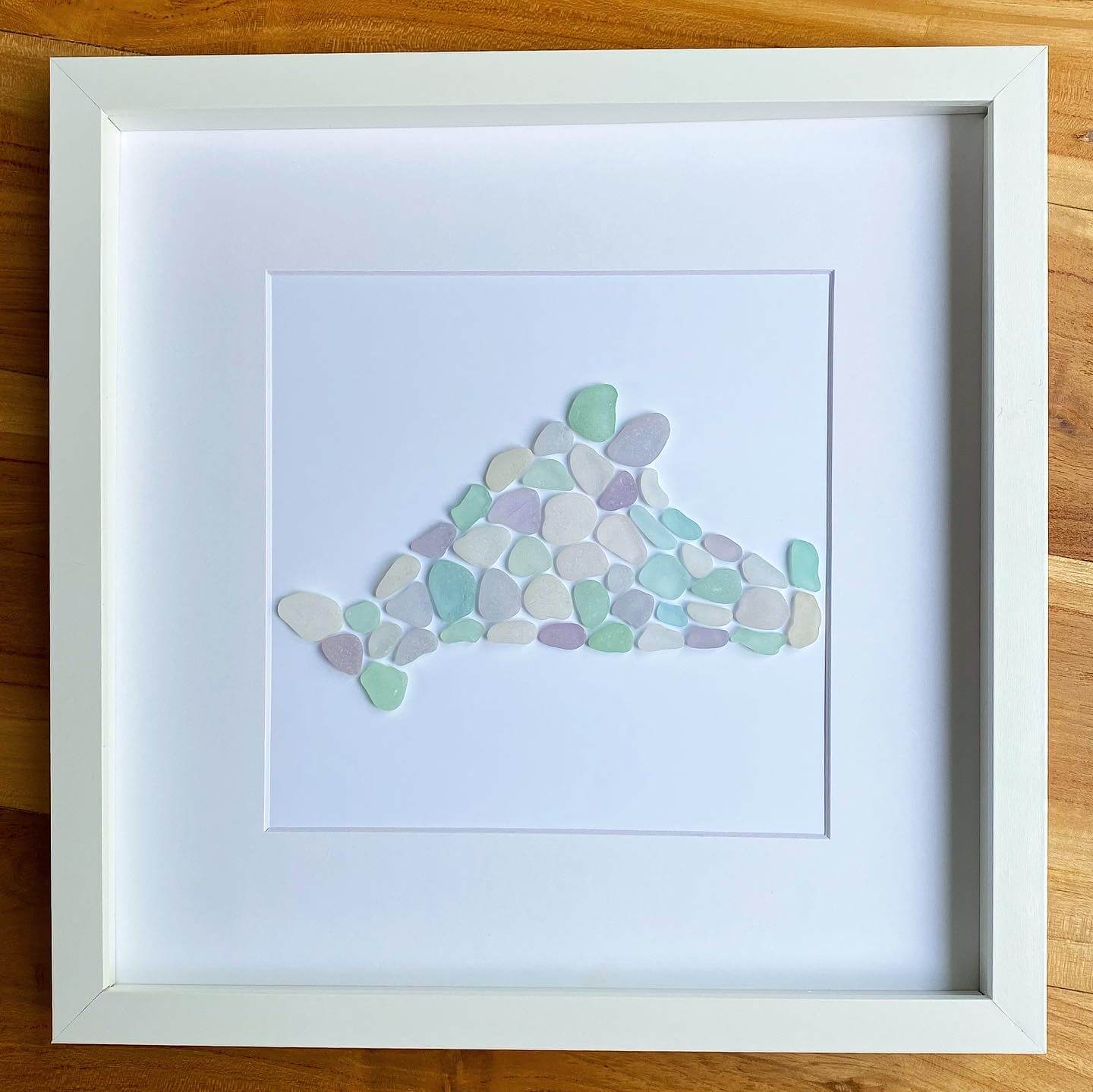 pastel sea glass artwork