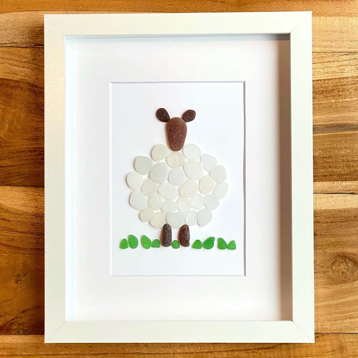 Sheep seaglass artwork